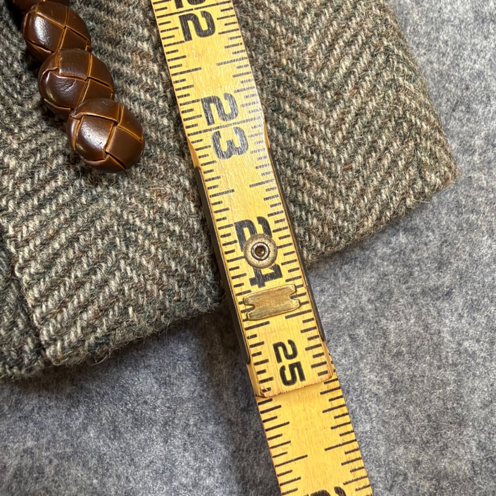 Cricketeer Porteous Mens 40R Wool Herringbone Blazer Brown Grey Sport Coat VTG - Picture 10 of 10